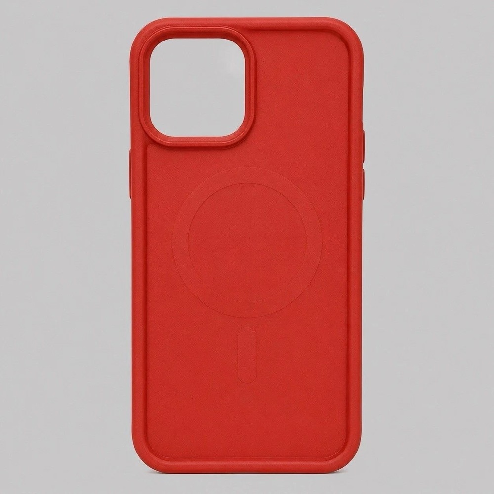 D0044-Magnetic Case for iPhone 12 12 Pro 6.1 Inch Shockproof Slim Cover Red